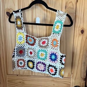 Colorful Granny Square Tank